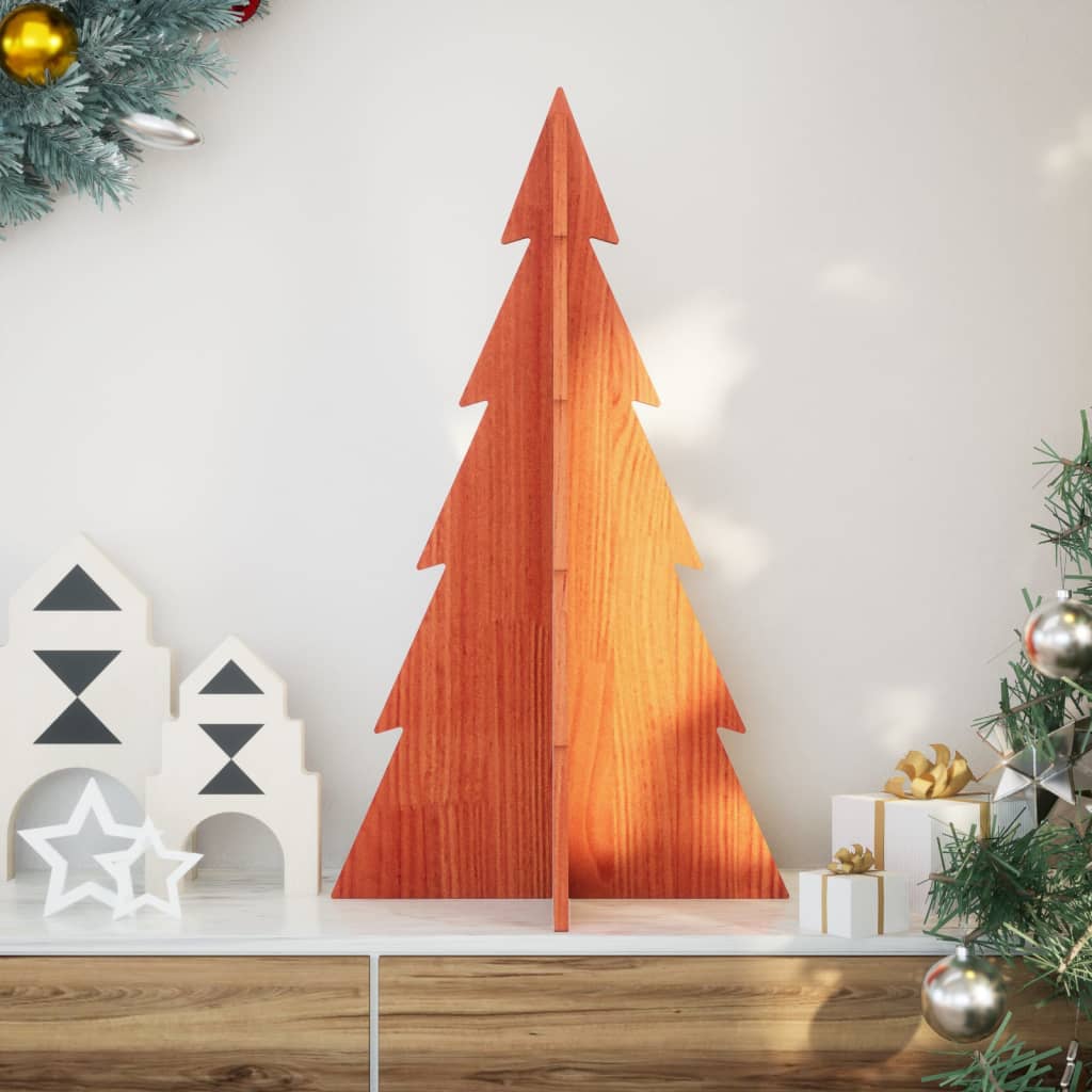 Weihnachtsbaum Zum Schmücken 112Cm Massivholz Kiefer Wachsbraun