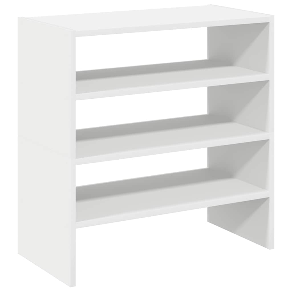 Schuhregale 2 Stk. Stapelbar 60X30X30,5 Cm Weiß