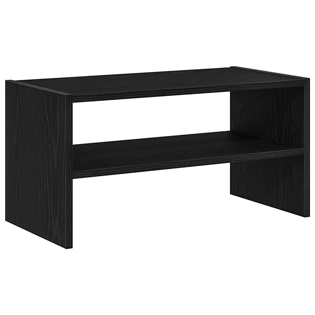 Schuhregal Stapelbar E Eiche 60X30X30,5 Cm Schwarz