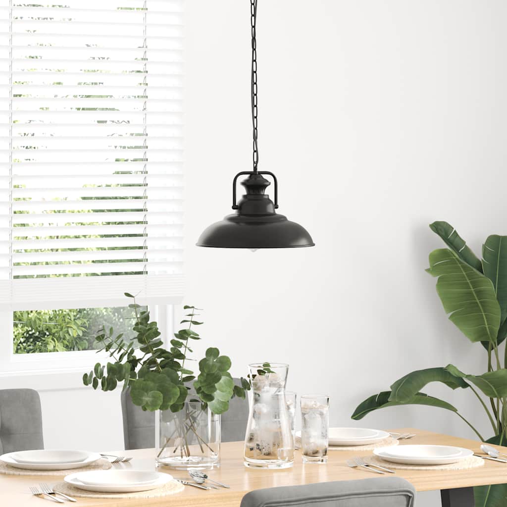 Pendelleuchte E27 Schwarz Ø 31 Cm Eisen Braun