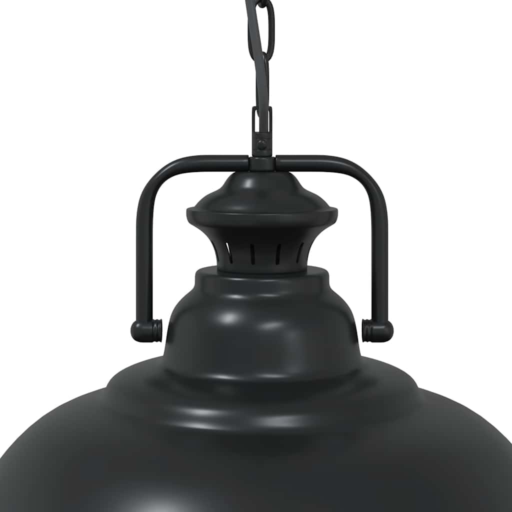Pendelleuchte E27 Schwarz Ø 31 Cm Eisen Braun