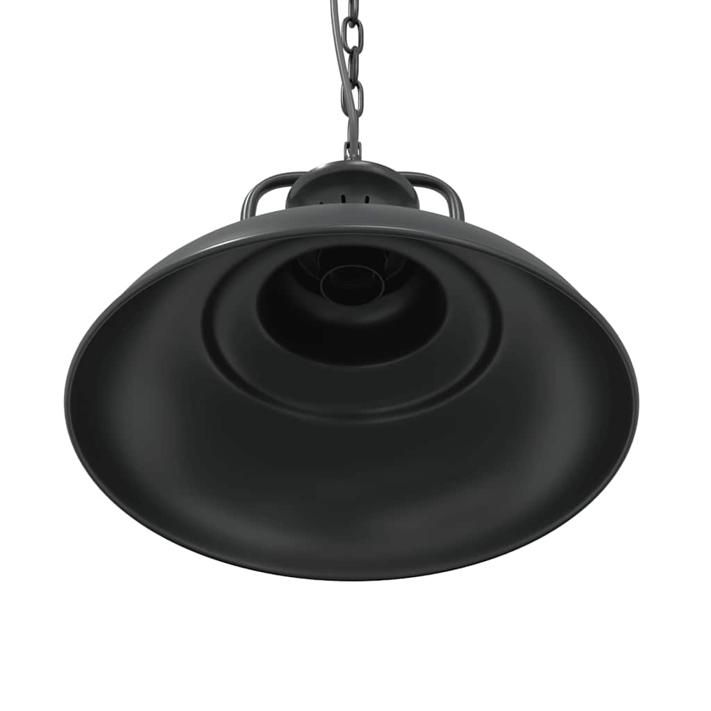Pendelleuchte E27 Schwarz Ø 31 Cm Eisen Braun