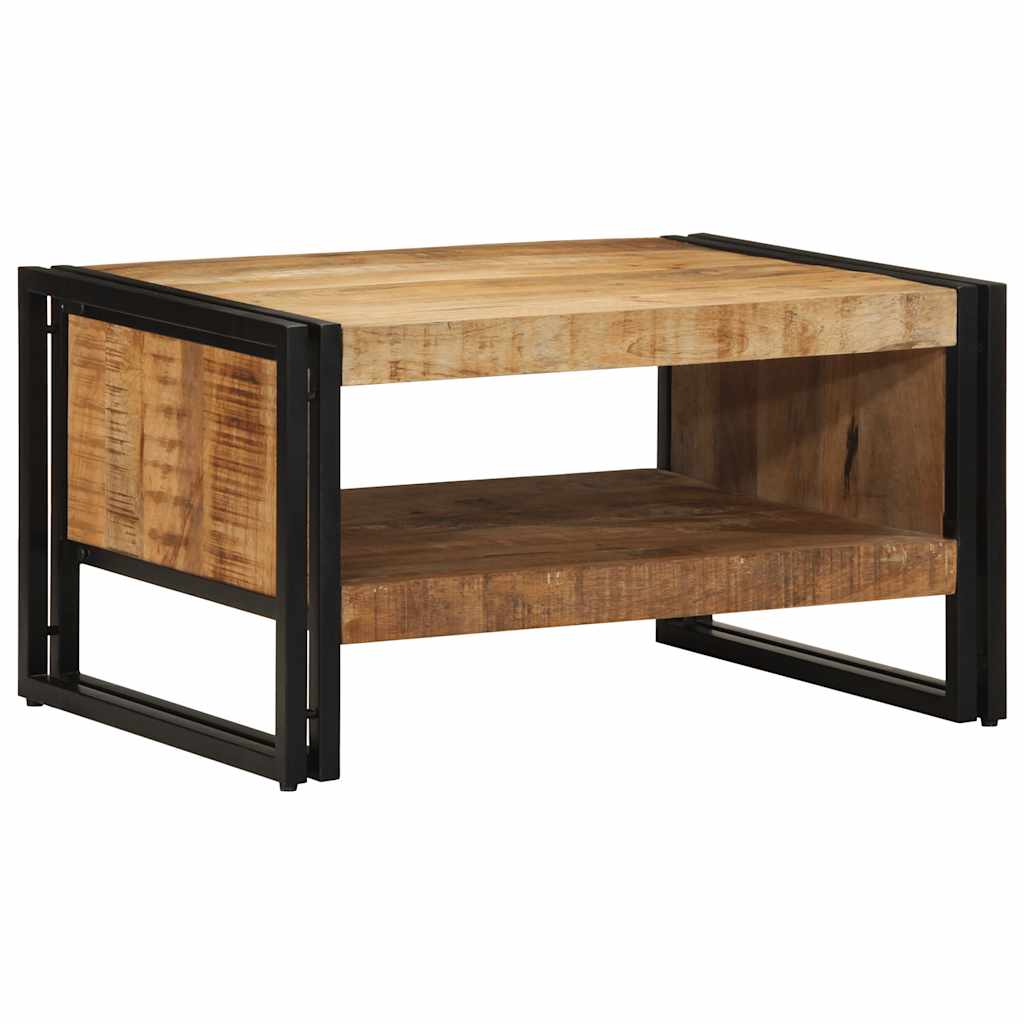 Couchtisch 70X50X38 Cm Raues Massivholz Mango