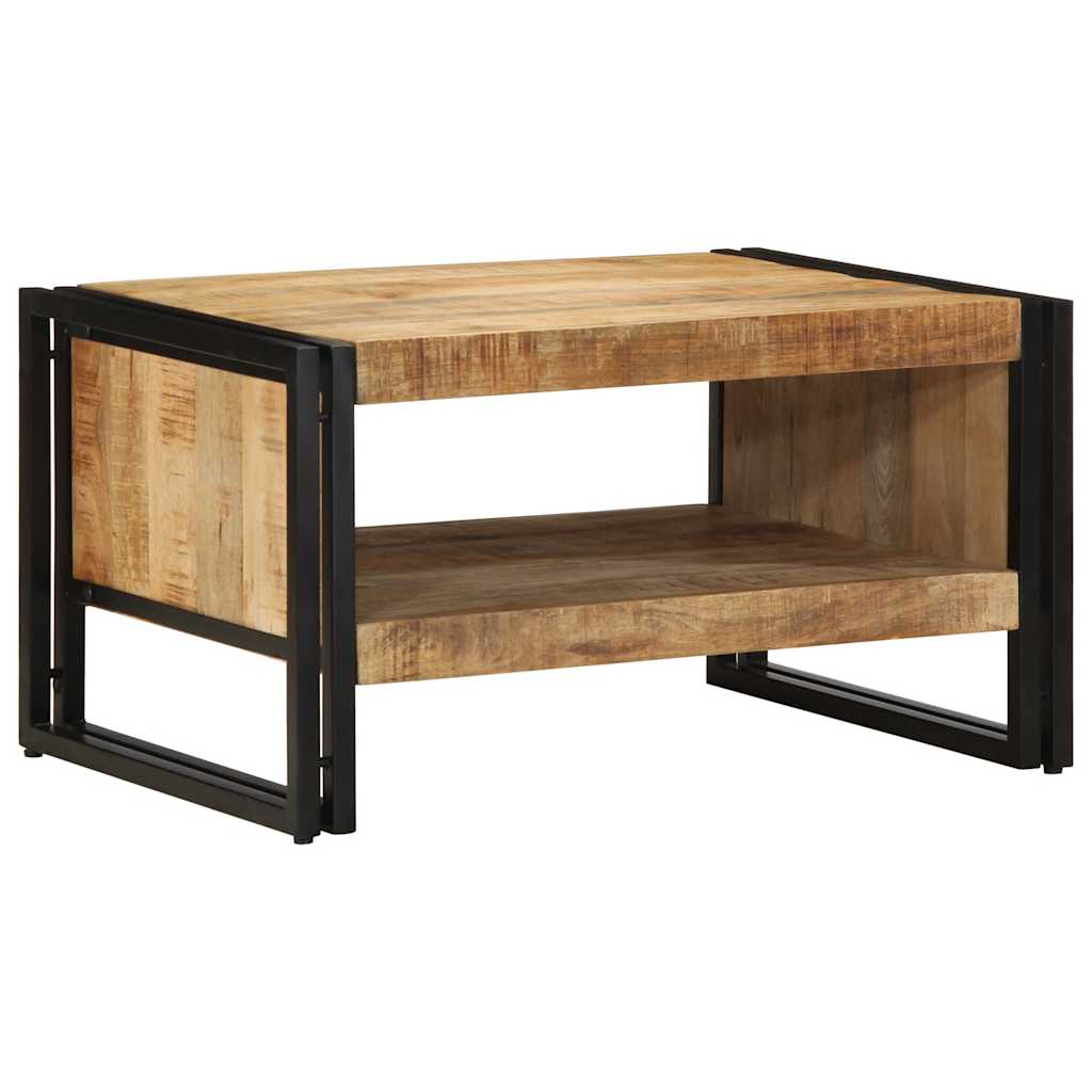 Couchtisch 70X50X38 Cm Raues Massivholz Mango