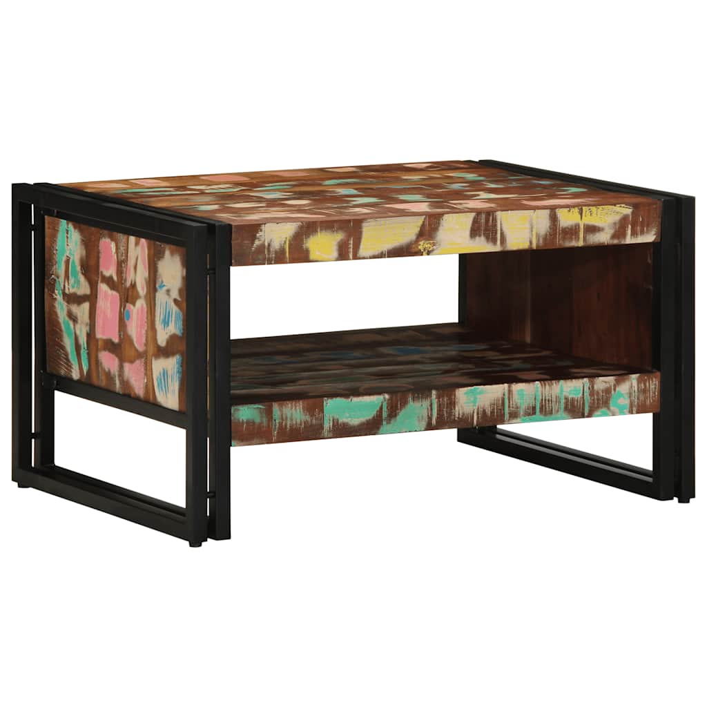 Couchtisch 70X50X38 Cm Raues Massivholz Mango