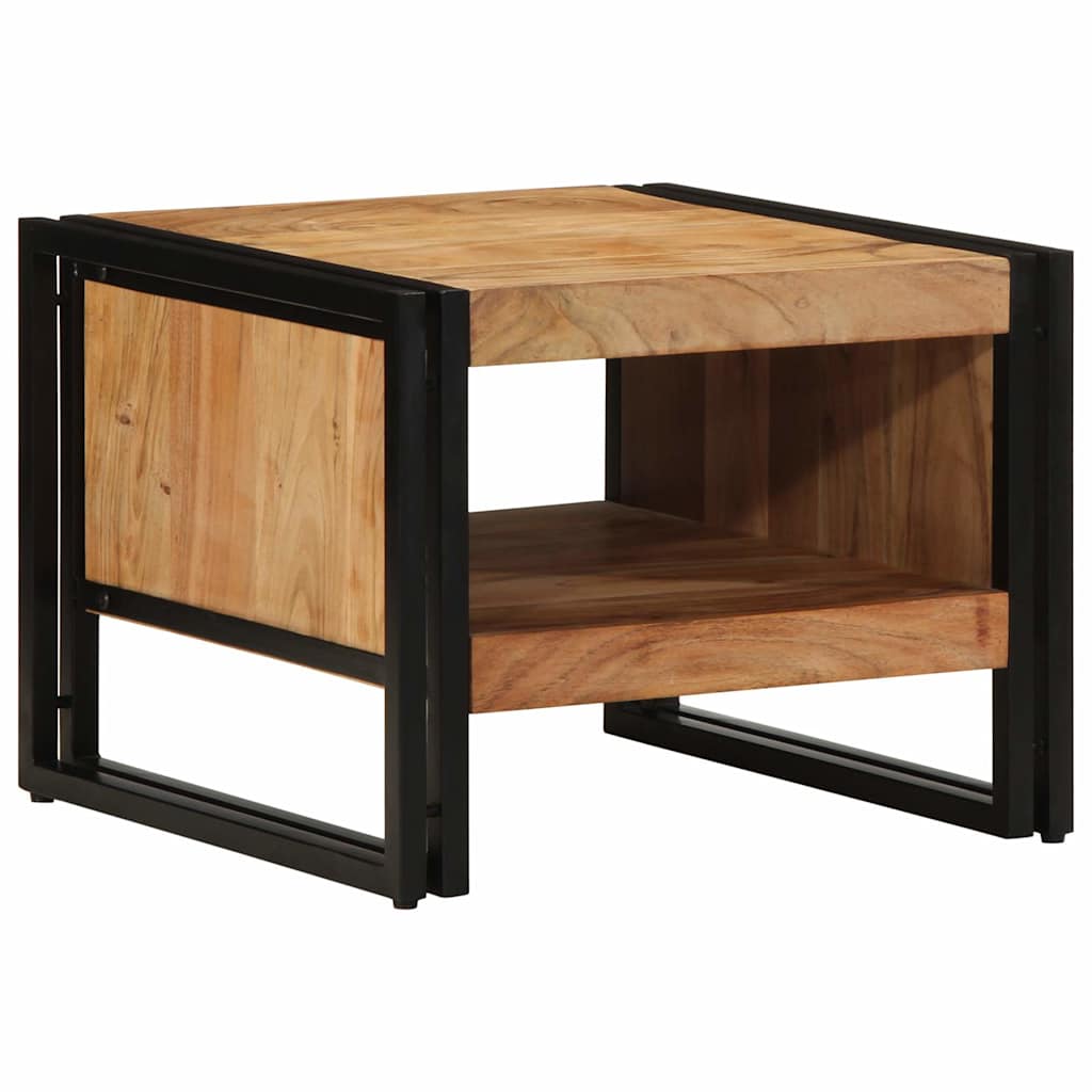 Couchtisch 70X50X38 Cm Raues Massivholz Mango