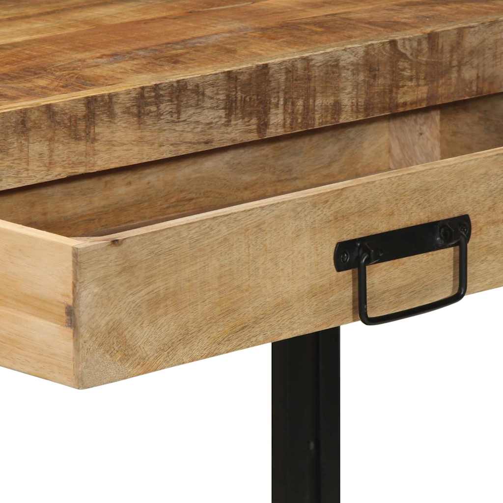 Konsolentisch Mit Regal Braun 120 X 33 X 75 Cm Massivholz Mango