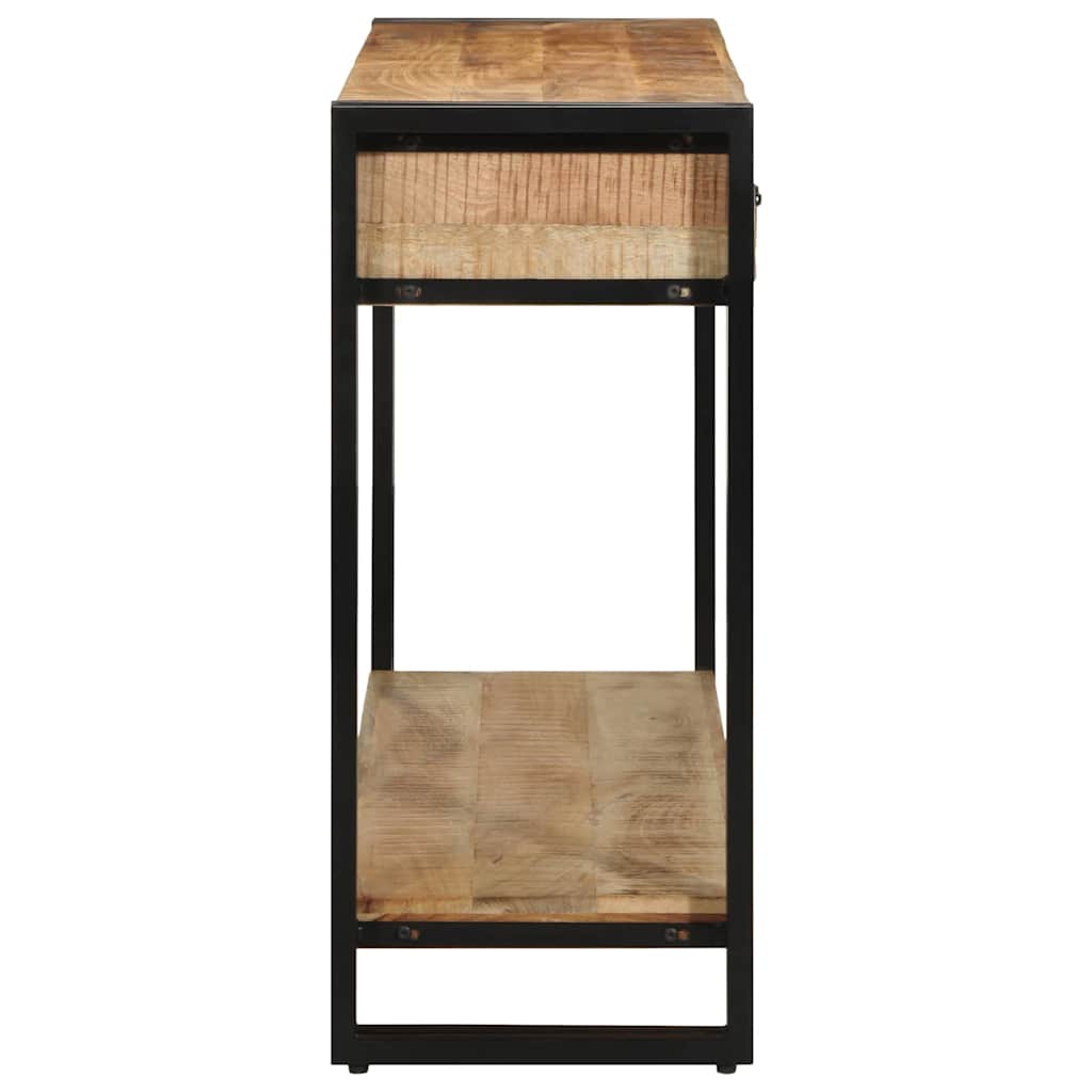 Konsolentisch Mit Regal Braun 120 X 33 X 75 Cm Massivholz Mango