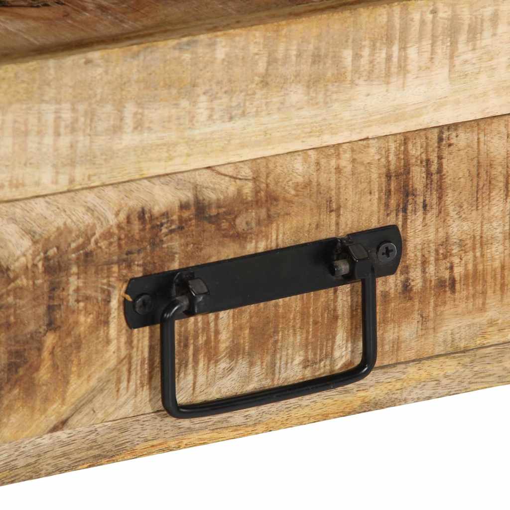 Konsolentisch Mit Regal Braun 90 X 33 X 75 Cm Massivholz Mango