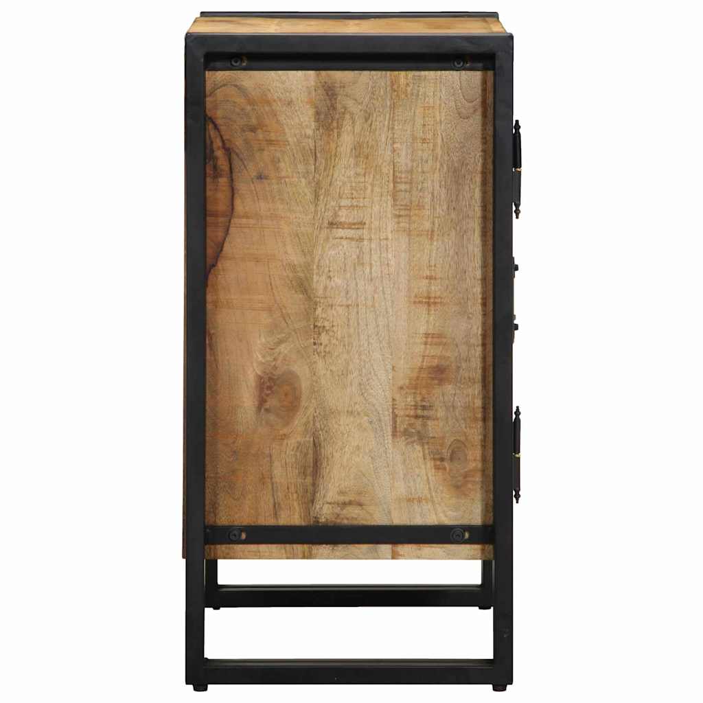 Schuhschrank Mit Regal Braun 56 X 35 X 70 Cm Massivholz Mango