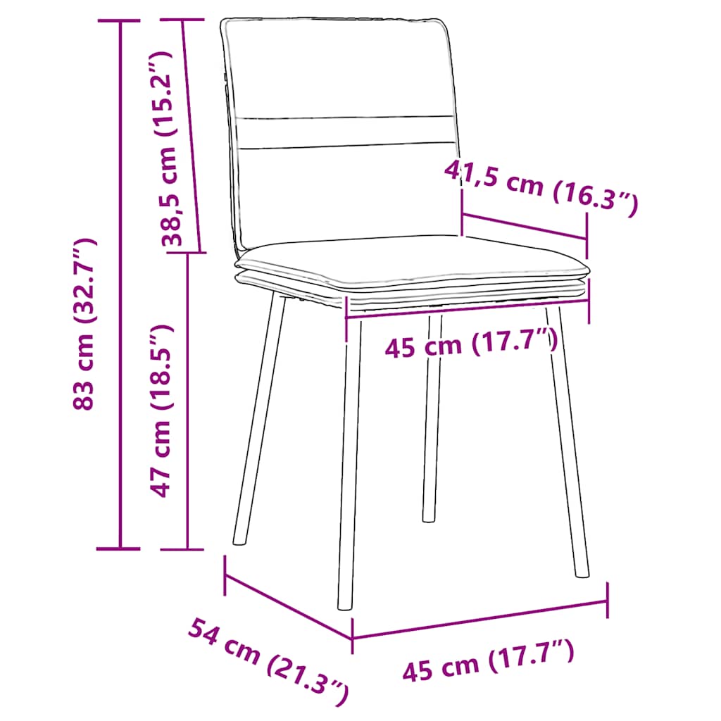 Esszimmerstühle 2 Stk. Samt