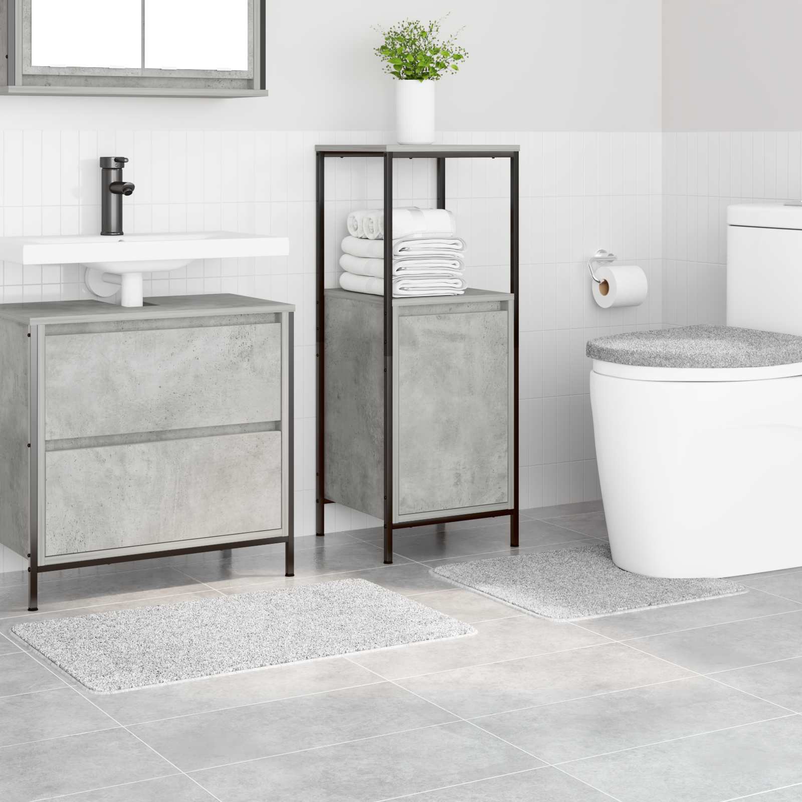 Anti-Rutsch Badematten-Set 3 Pcs Pp