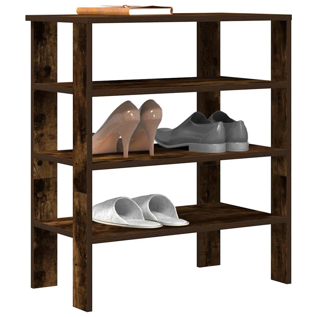Schuhregal 61X32X87,5 Cm Holzwerkstoff Räuchereiche