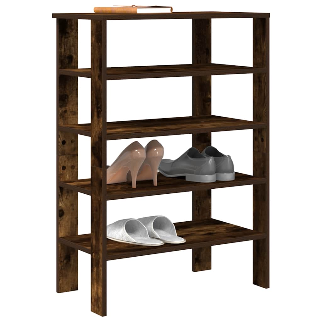Schuhregal 61X32X87,5 Cm Holzwerkstoff Räuchereiche