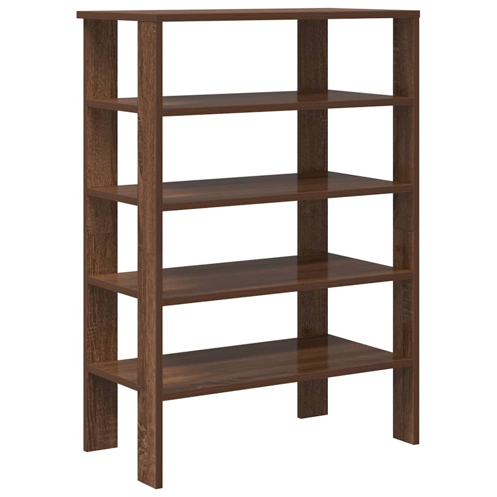 Schuhregal Braun Eichen-Optik 61X32X87,5 Cm Holzwerkstoff Braune Eiche
