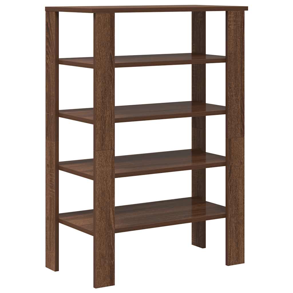 Schuhregal Braun Eichen-Optik 61X32X87,5 Cm Holzwerkstoff Braune Eiche