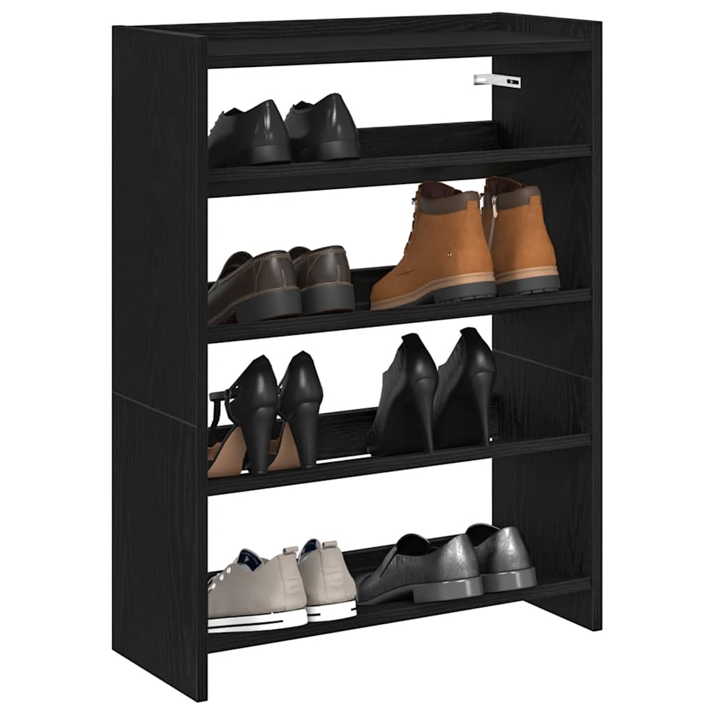Schuhregal 80X25X Holzwerkstoff Schwarz