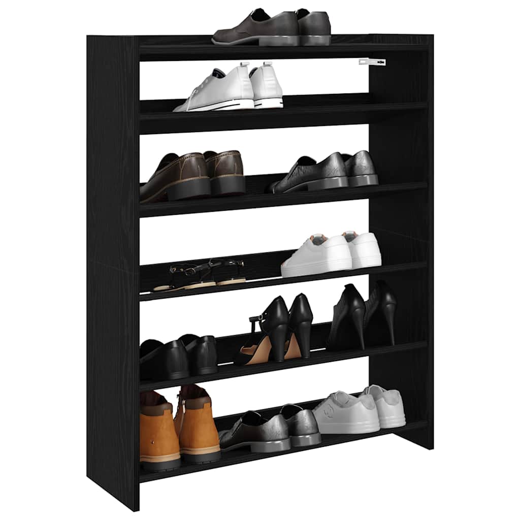 Schuhregal 80X25X Holzwerkstoff Schwarz