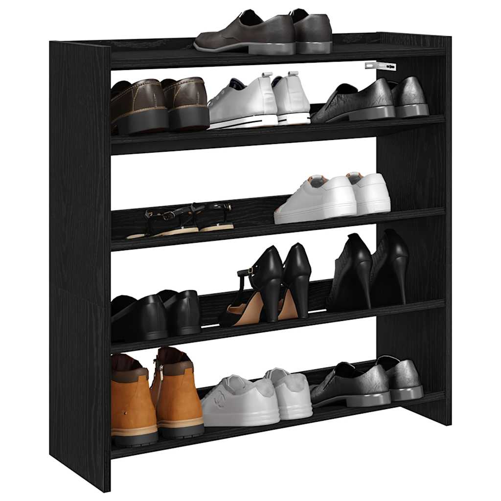 Schuhregal 80X25X Holzwerkstoff Schwarz