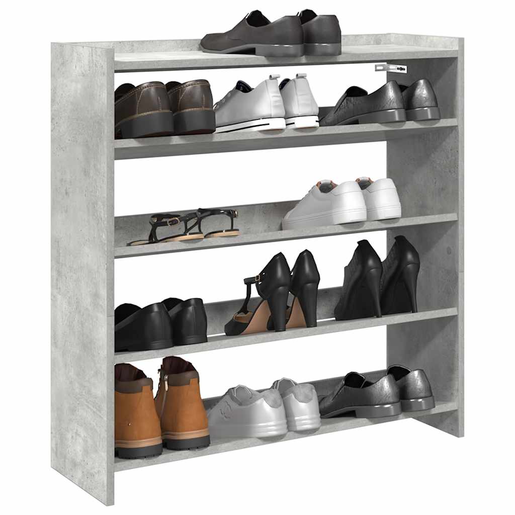 Schuhregal 80X25X Holzwerkstoff Betongrau
