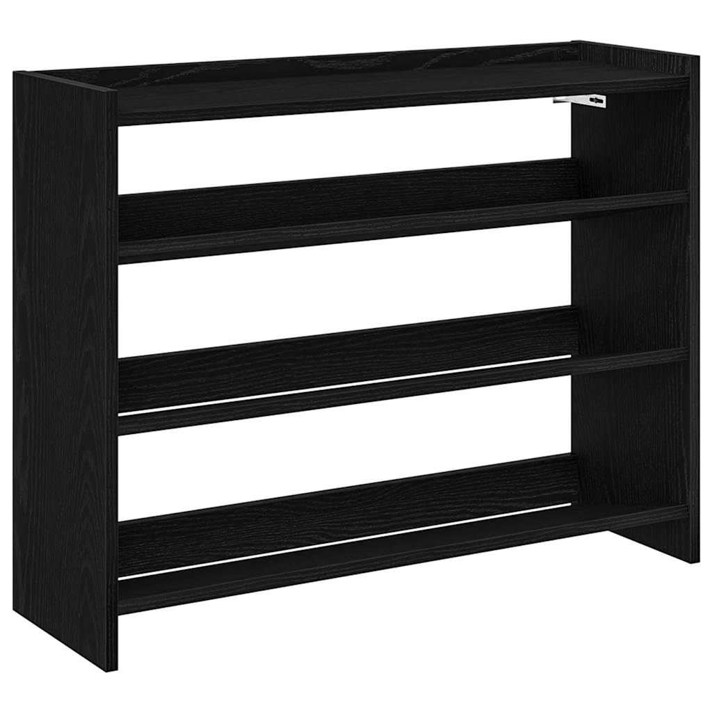 Schuhregal 80X25X Holzwerkstoff Schwarz
