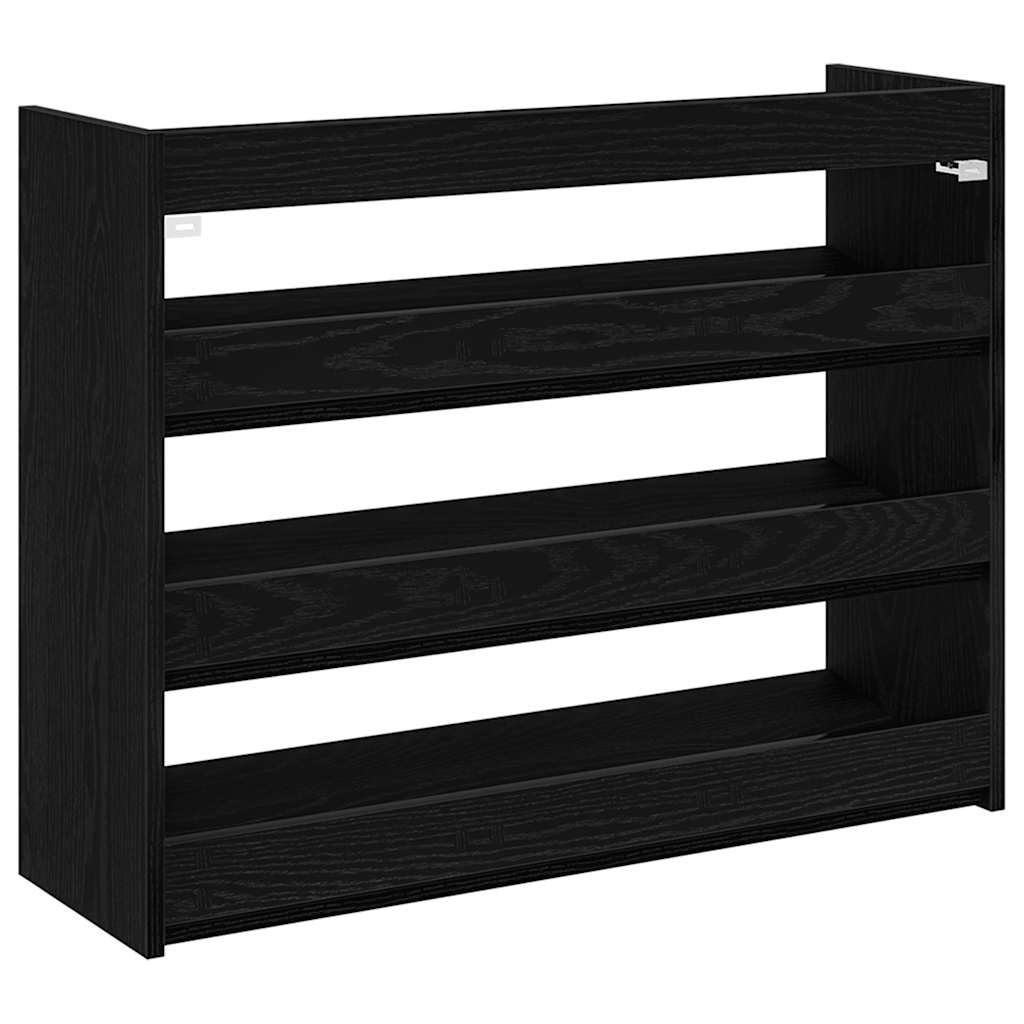 Schuhregal 80X25X Holzwerkstoff Schwarz