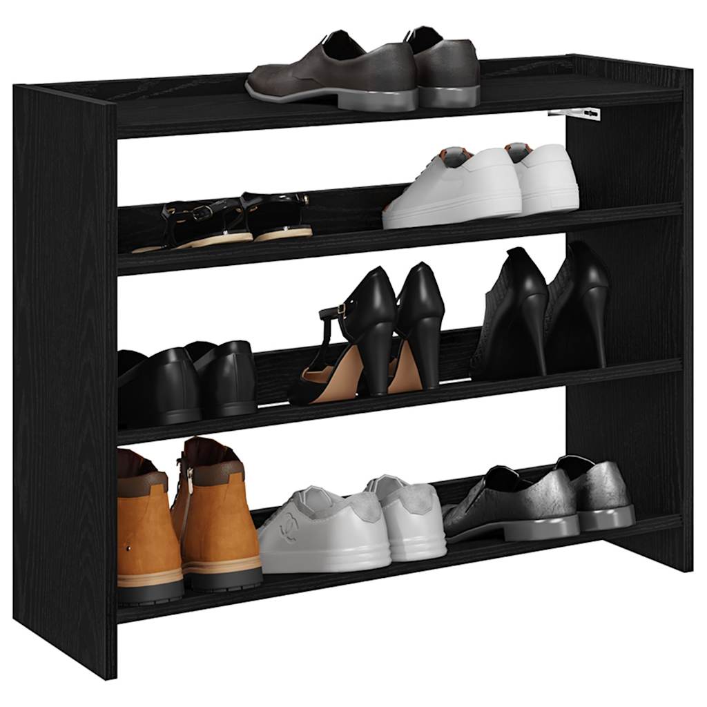 Schuhregal 80X25X Holzwerkstoff Schwarz
