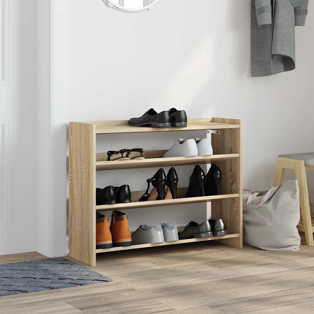 Schuhregal Sonoma-Eiche 80X25X Holzwerkstoff Sonoma Eiche