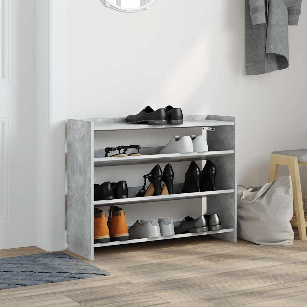 Schuhregal 80X25X Holzwerkstoff Betongrau