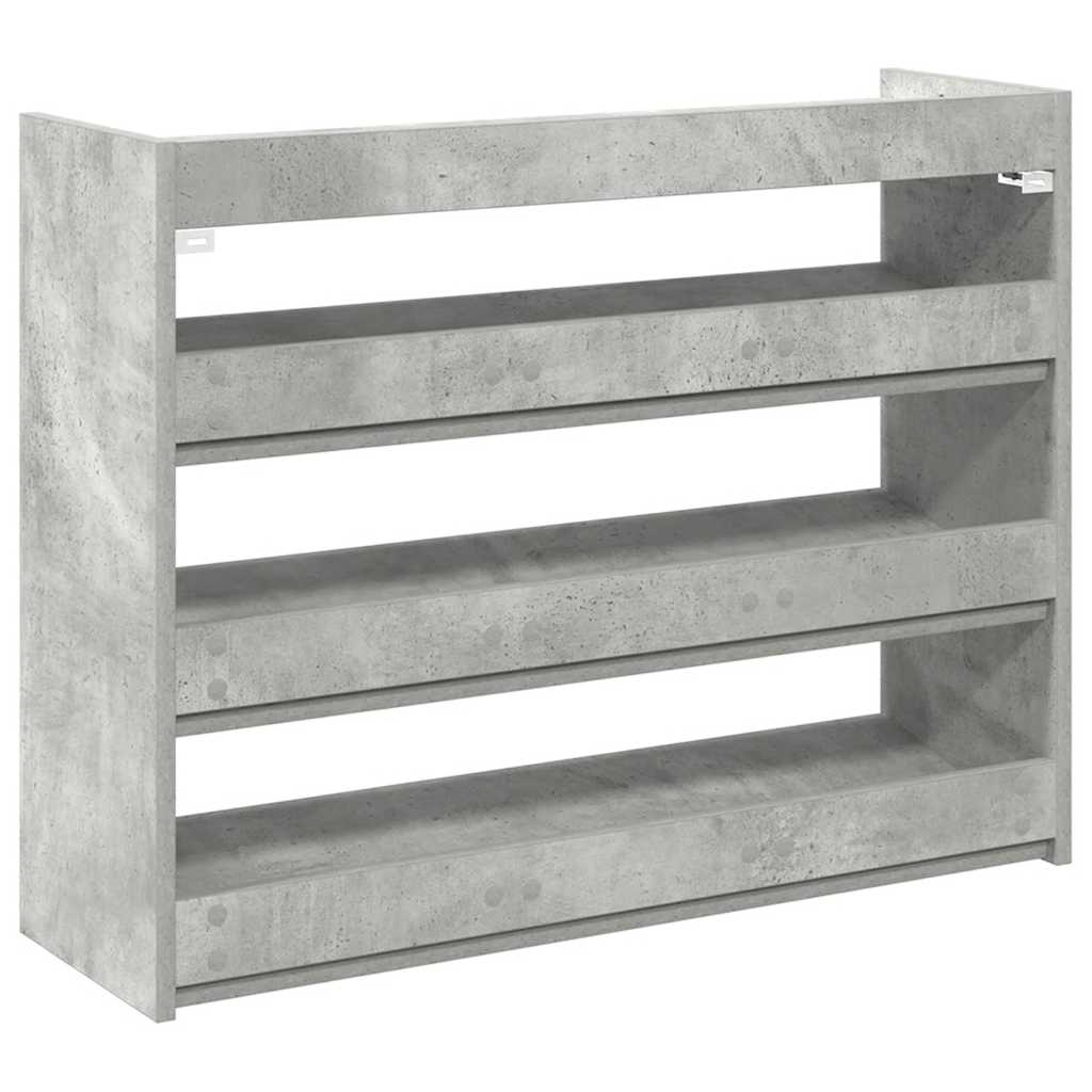 Schuhregal 80X25X Holzwerkstoff Betongrau