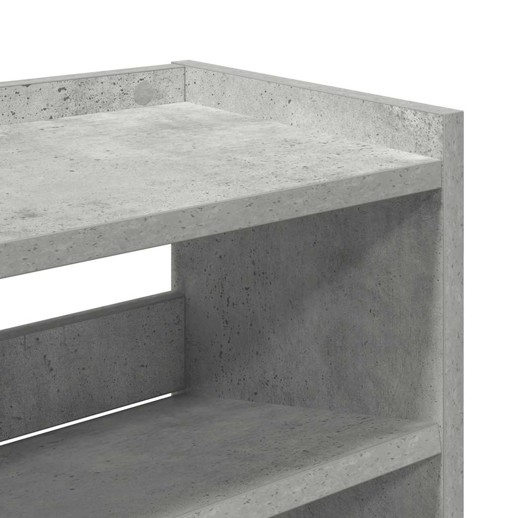 Schuhregal 80X25X Holzwerkstoff Betongrau