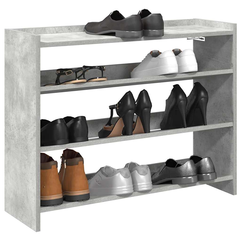 Schuhregal 80X25X Holzwerkstoff Betongrau