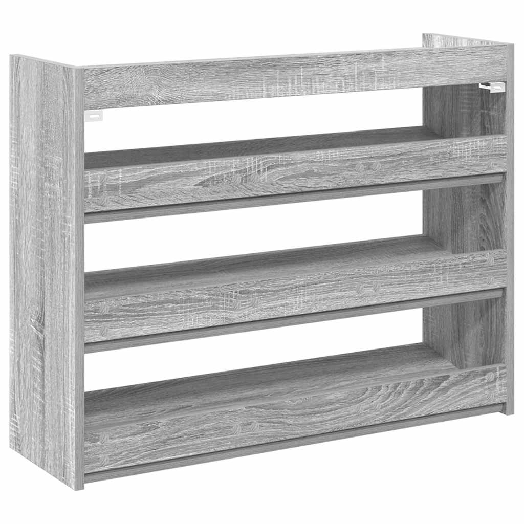 Schuhregal 80X25X Holzwerkstoff Grau Sonoma