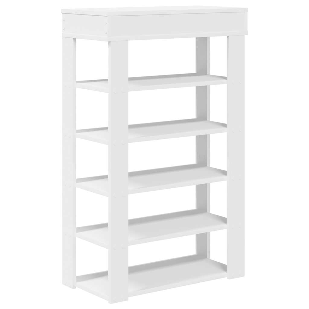 Schuhregal 60X30X98 Cm Holzwerkstoff Weiß