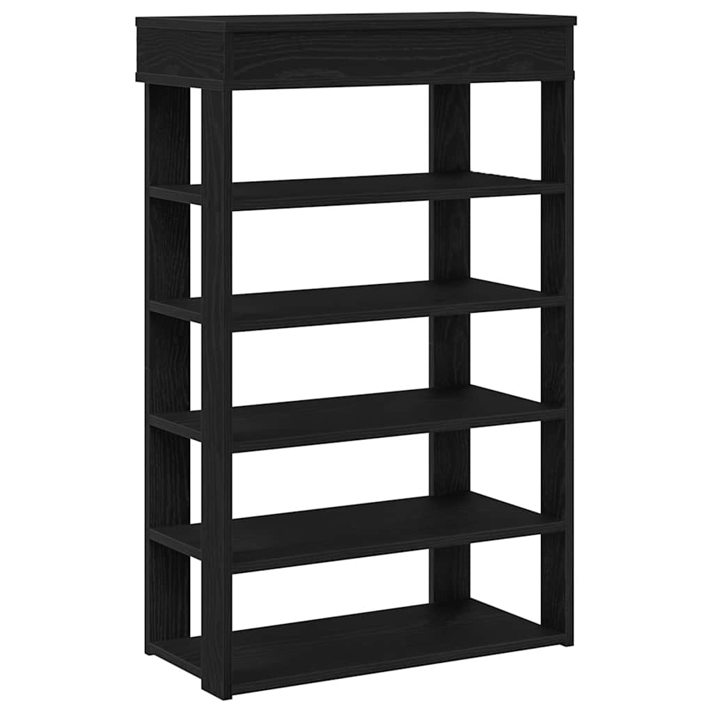 Schuhregal 60X30X98 Cm Holzwerkstoff Schwarz