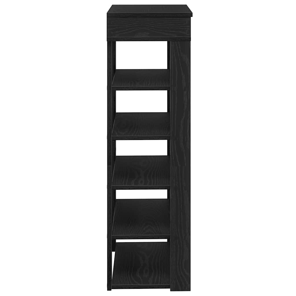 Schuhregal 60X30X98 Cm Holzwerkstoff Schwarz