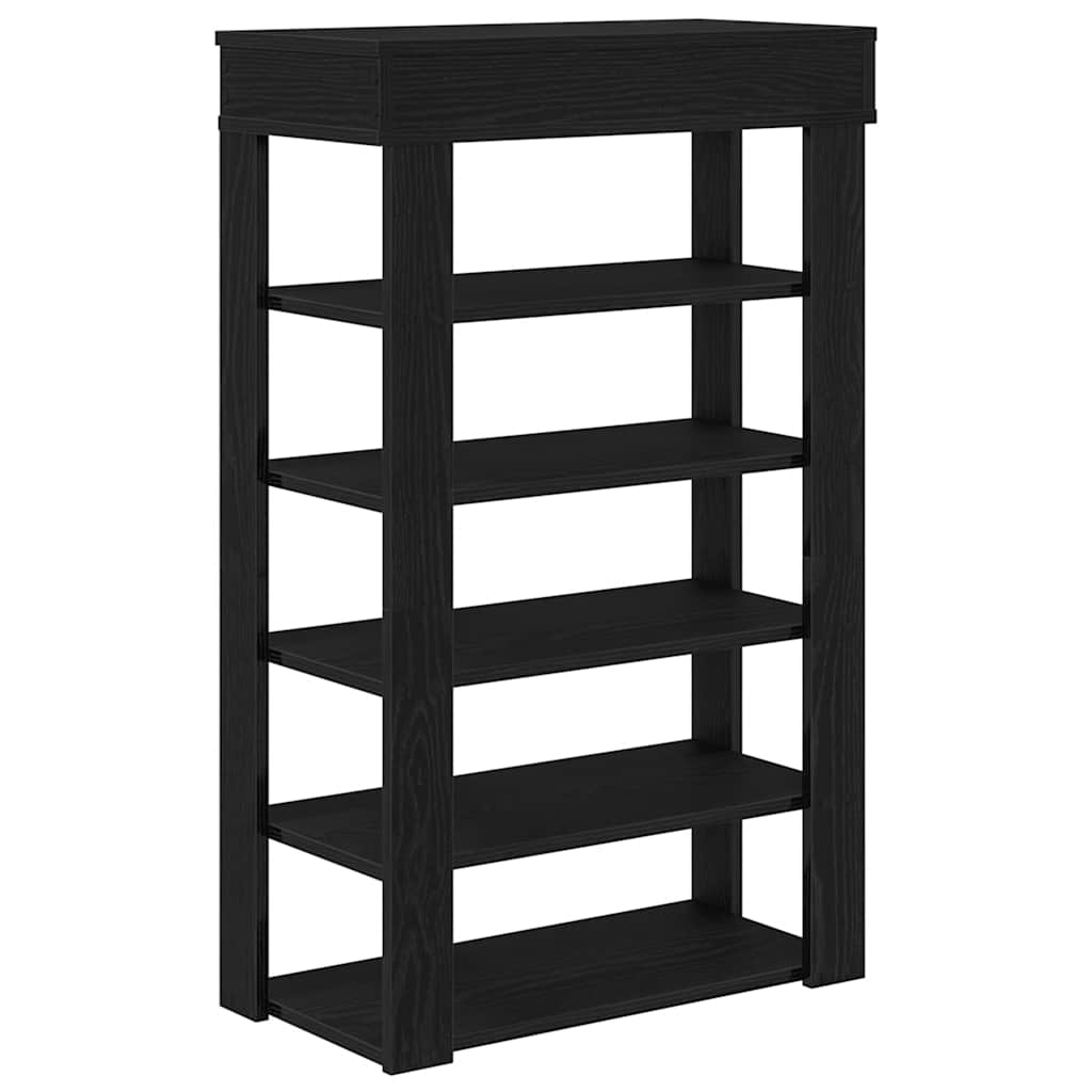 Schuhregal 60X30X98 Cm Holzwerkstoff Schwarz