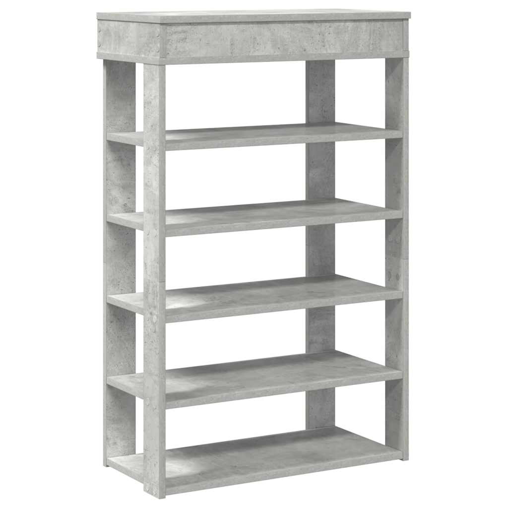 Schuhregal 60X30X98 Cm Holzwerkstoff Betongrau