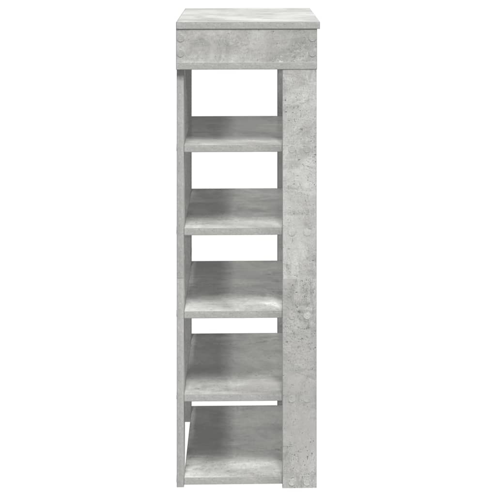 Schuhregal 60X30X98 Cm Holzwerkstoff Betongrau