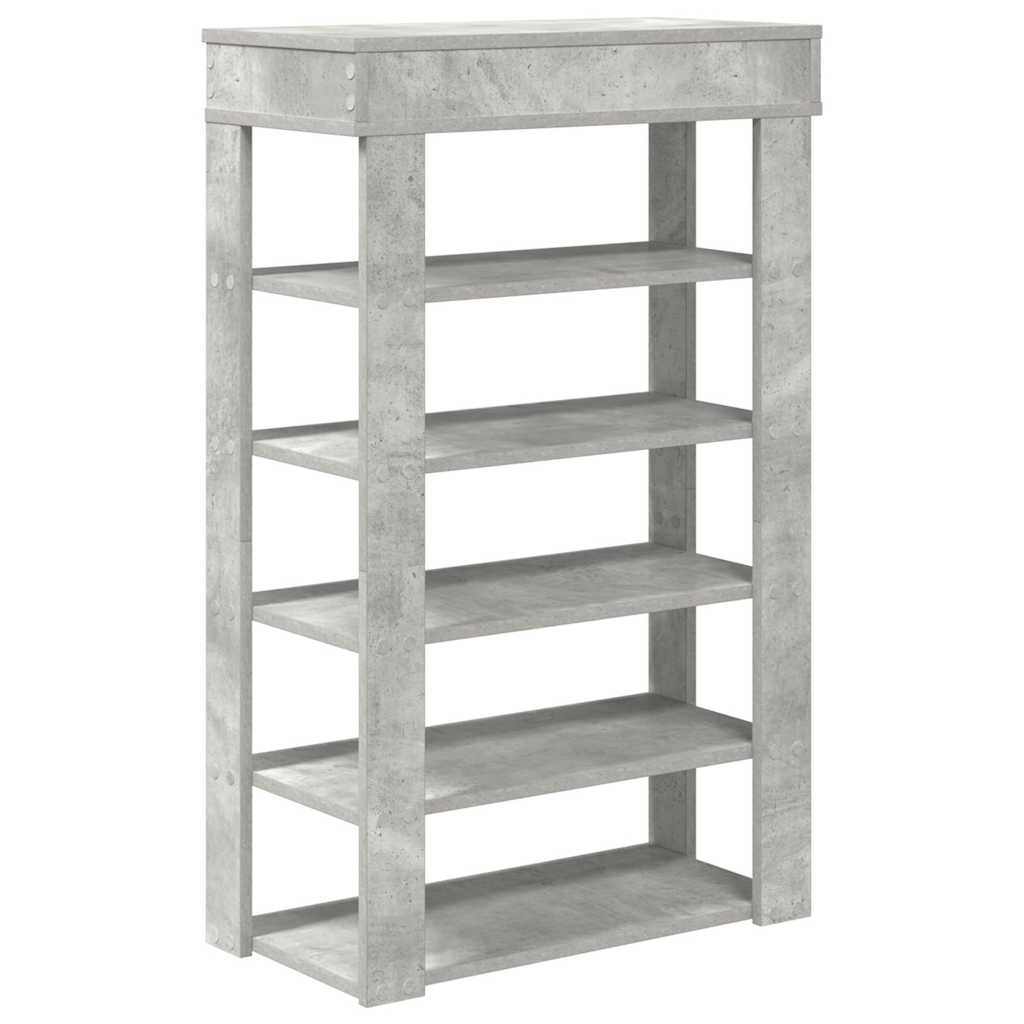 Schuhregal 60X30X98 Cm Holzwerkstoff Betongrau