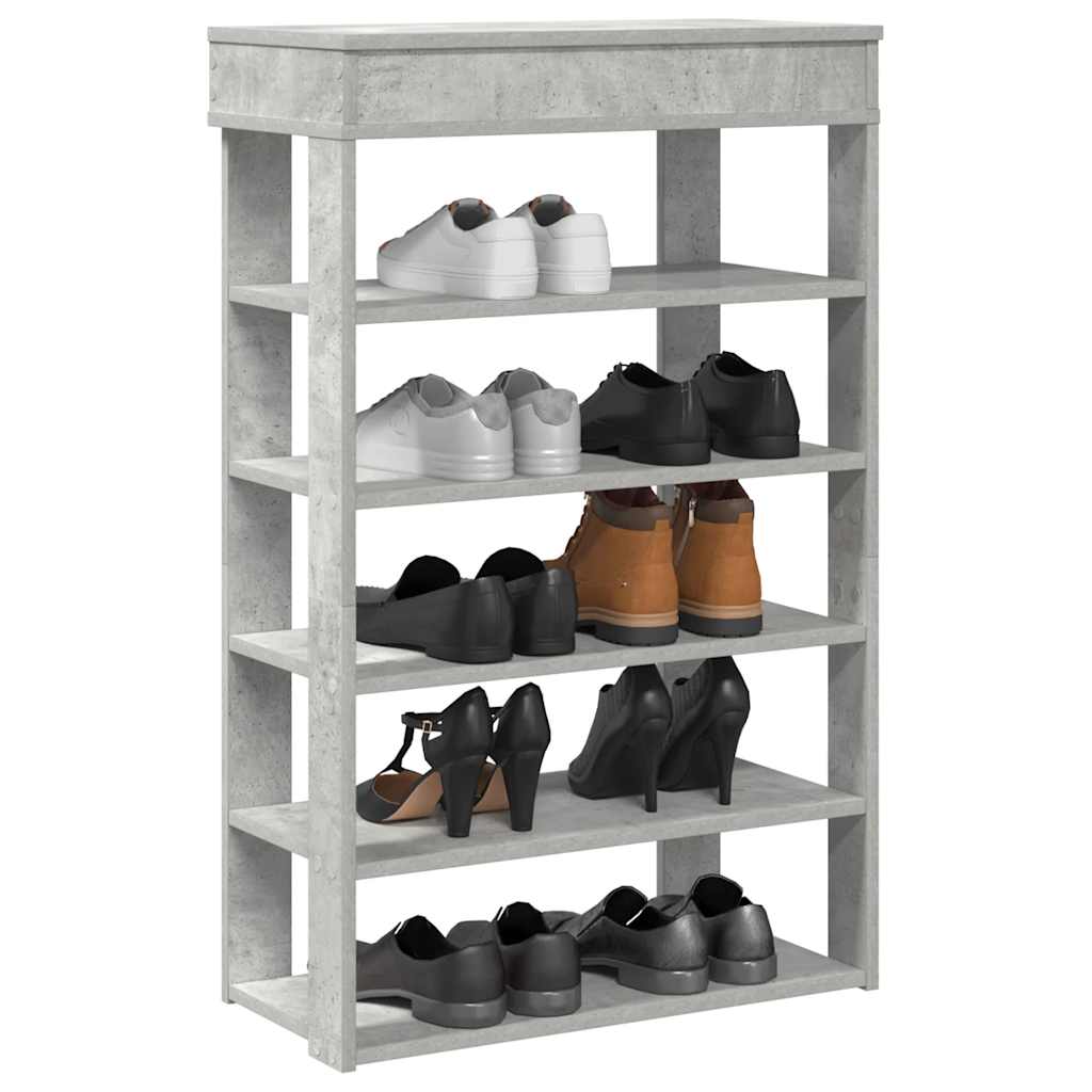 Schuhregal 60X30X98 Cm Holzwerkstoff Betongrau