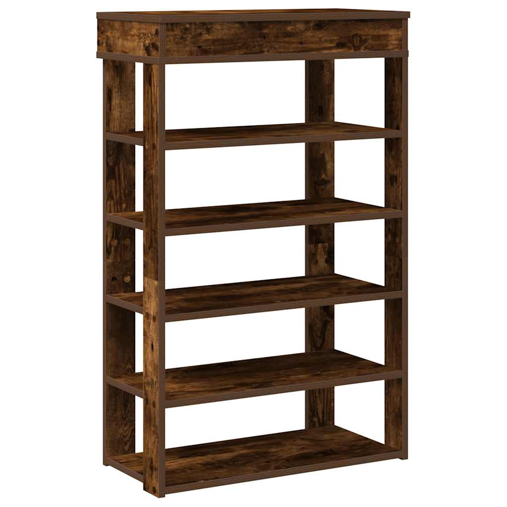 Schuhregal 60X30X98 Cm Holzwerkstoff Räuchereiche