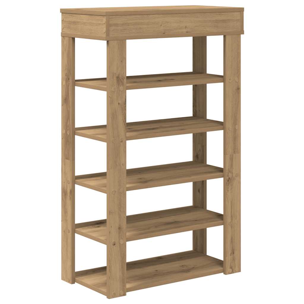 Schuhregal 60X30X98 Cm Holzwerkstoff Artisan-Eiche