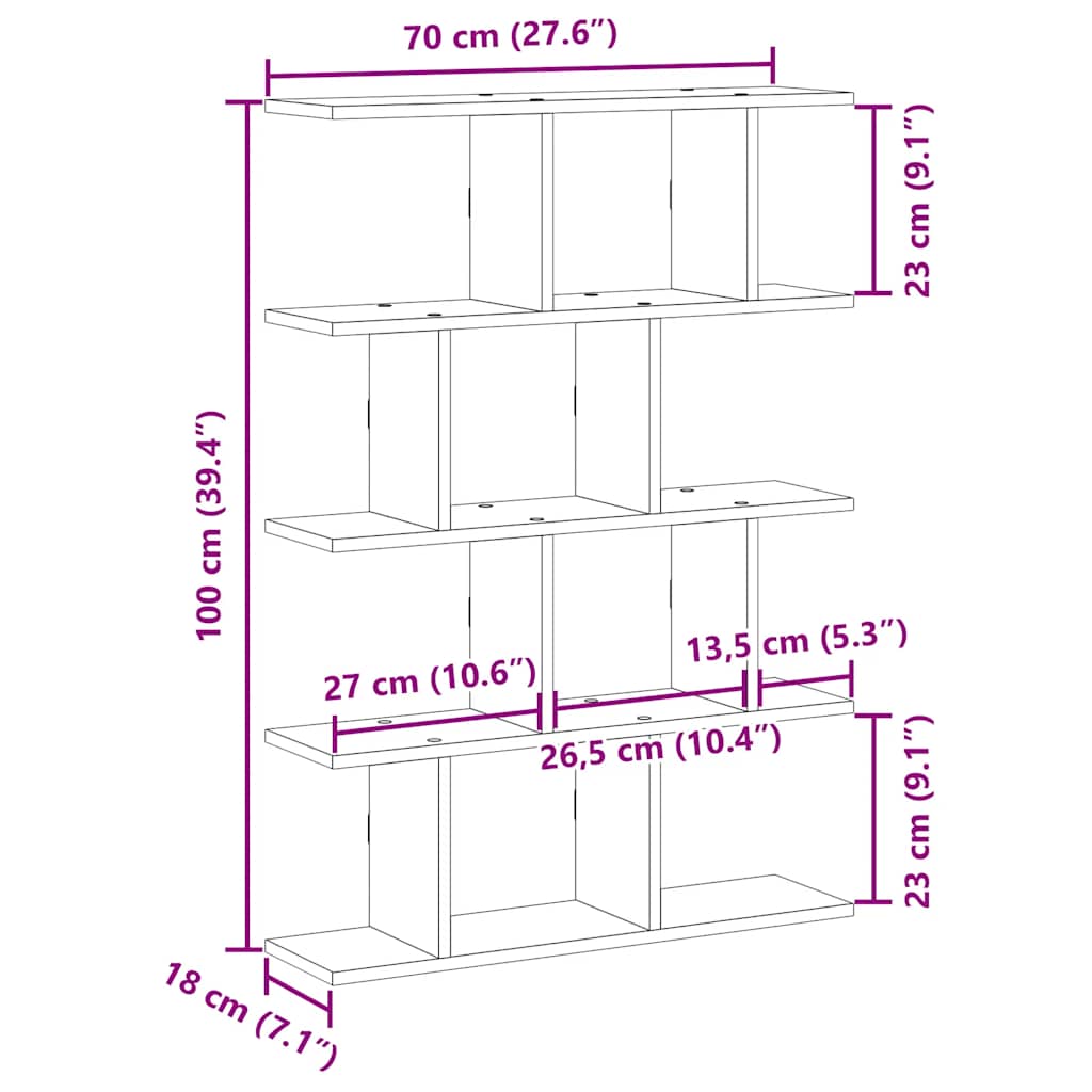 Würfelregal 12 Fächer Holzwerkstoff