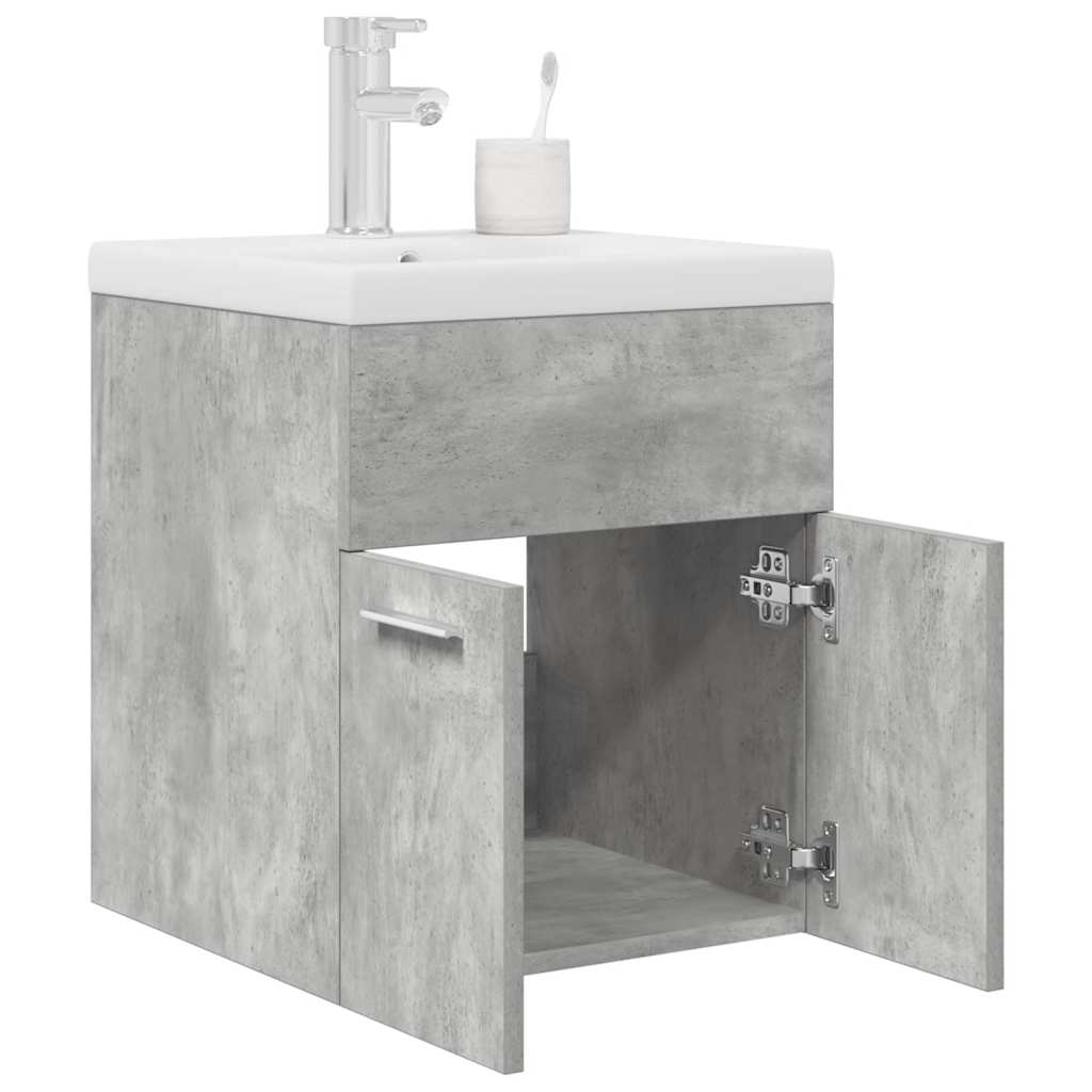 Waschbeckenunterschrank Einbaubecken Wasserhahn Sonoma-Eiche