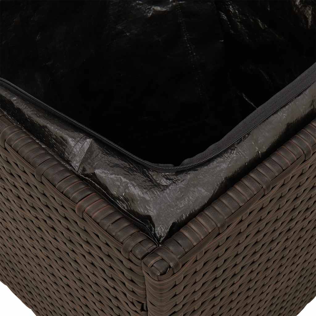 Gartenhocker Mit Kissen 2 Stk. 40X40X43 Cm Poly Rattan