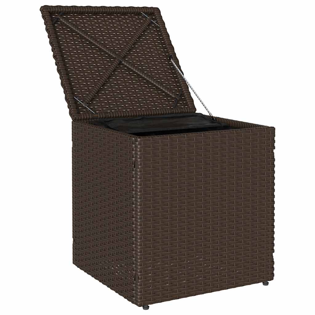 Gartenhocker Mit Kissen 2 Stk. 40X40X43 Cm Poly Rattan