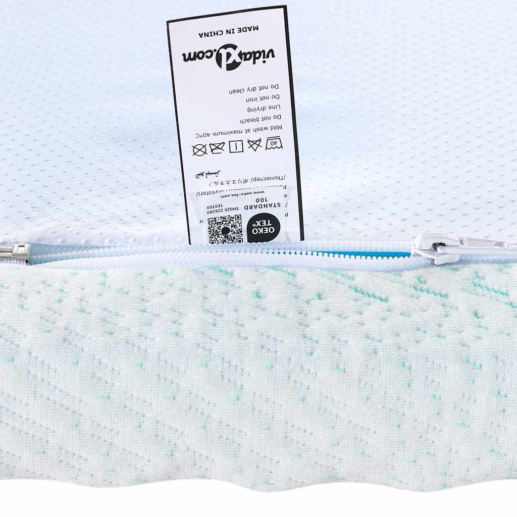 Matratzenauflage Weiß Und Grün Jacquard Stoff