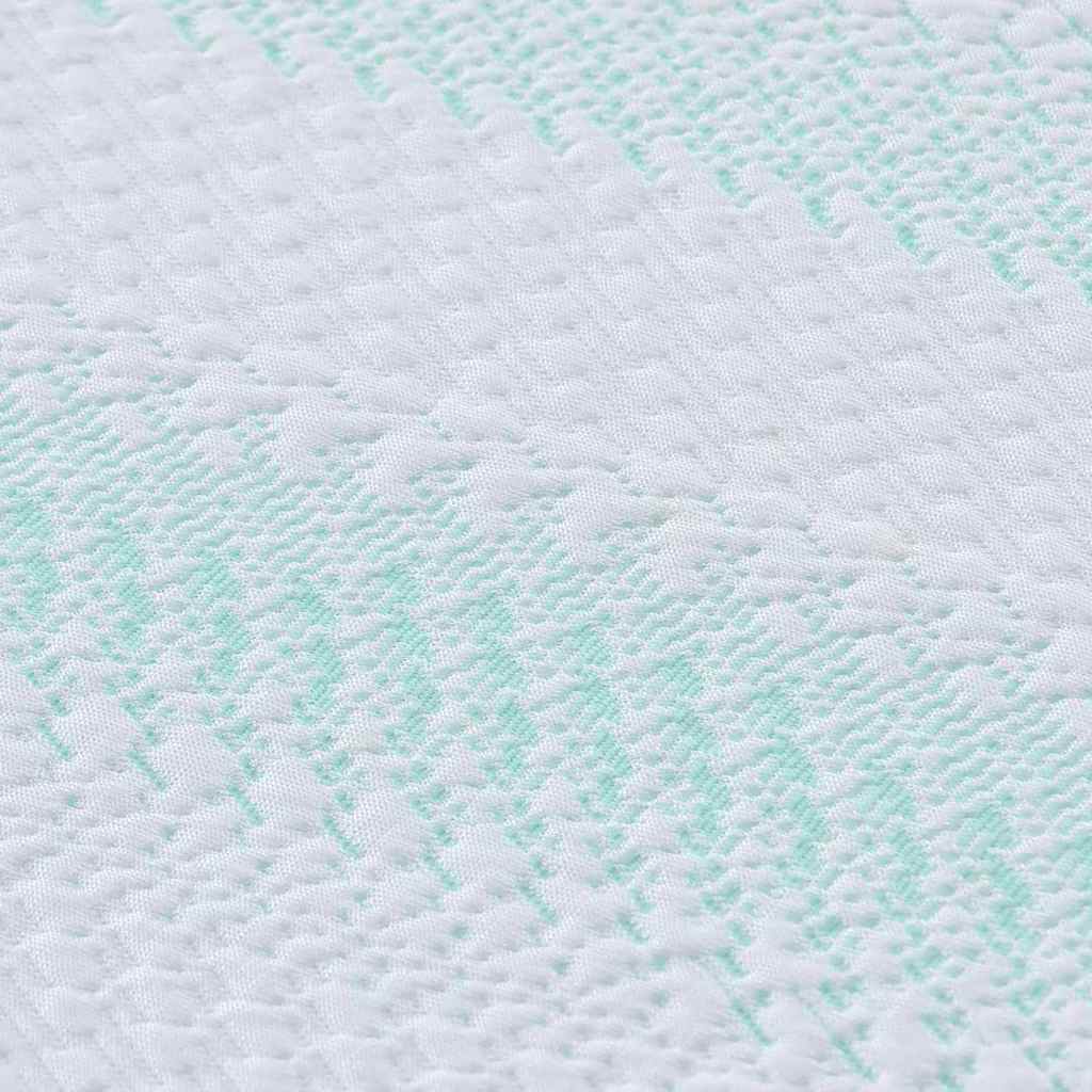 Matratzenauflage Weiß Und Grün Jacquard Stoff