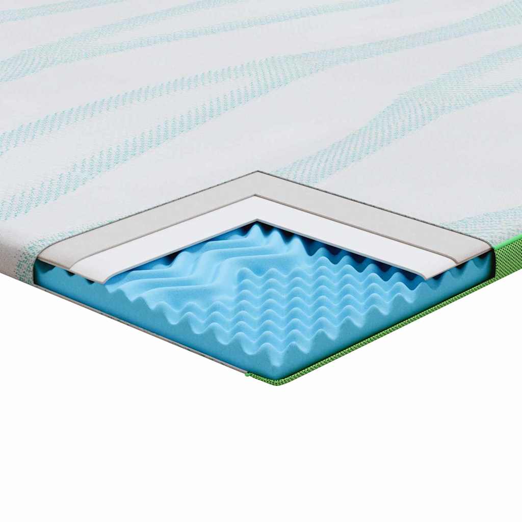 Matratzenauflage Weiß Und Grün Jacquard Stoff